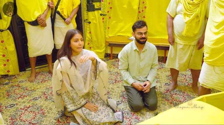 [Watch] Virat Kohli, Anushka Visit Vrindavan Ashram Day After Test Retirement