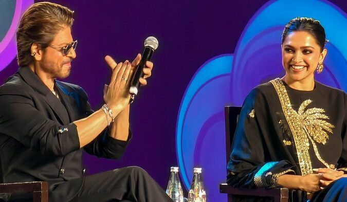 Shah Rukh Khan ‘Romances’ A Water Bottle At Waves 2025, Leaves Deepika Padukone In Splits