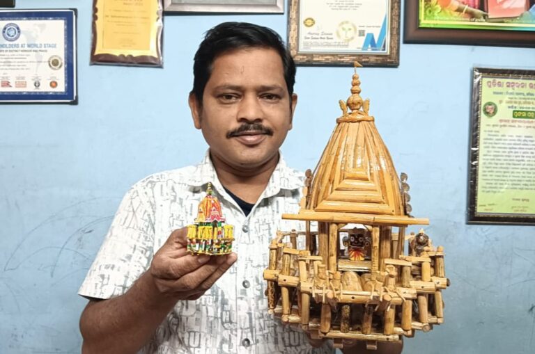 Odisha Artist Creates 2 ‘Unique’ Chariots Of Lord Jagannath Ahead Of Puri Rath Yatra