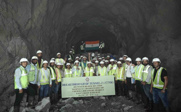 Railways Achieves Final Tunnel Breakthrough In Khurda Road-Balangir Rail Line Project