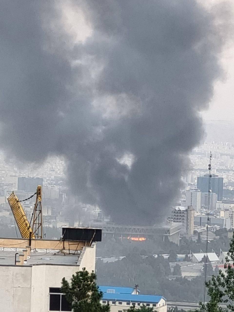 Iranian state TV bombed