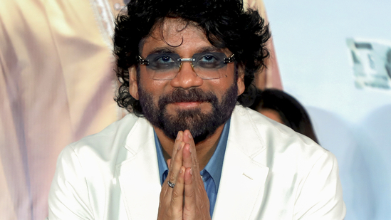 Mumbai: Actor Nagarjuna during the music launch of the upcoming film 'Kuberaa', in Mumbai, Tuesday, June 10, 2025. (PTI Photo) (PTI06_10_2025_000324A)