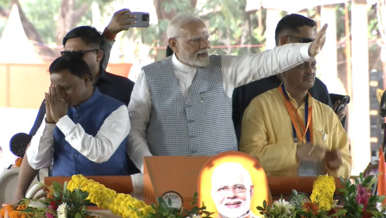 PM Modi Holds Massive Roadshow In Bhubaneswar On BJP Govt’s First Anniversary
