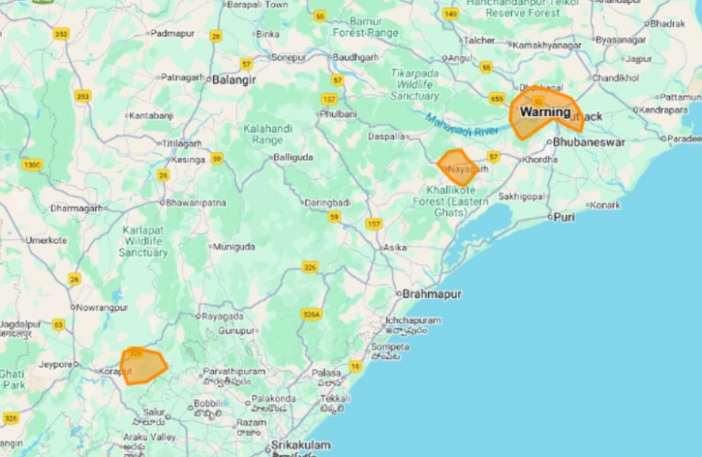 IMD Issues Orange Warning For Cuttack City & 5 Odisha Districts Till 5.30 PM