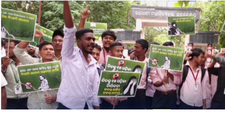 BJD Stages Protest Across Odisha Alleging Rise In Crimes Against Women