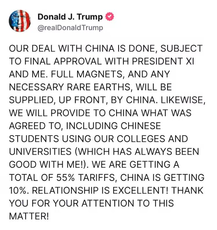 Trump on China deal