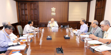 Union Home Minister Amit Shah chairs a review meeting for the preparations of upcoming census (pic: ANI)