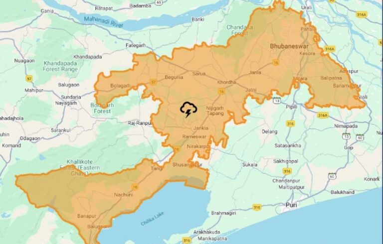 IMD Issues Orange Warning For Khurda; Heavy Rain & Thunder Lash Bhubaneswar
