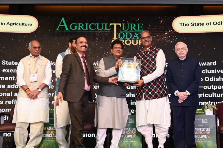 Odisha Receives Best State Award For Agriculture Leadership At Delhi Conclave