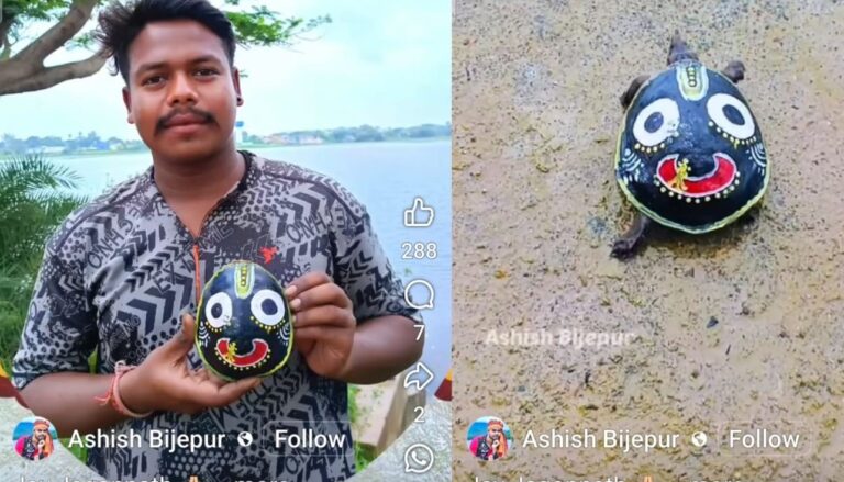 Odisha YouTuber In A Soup For Painting Lord Jagannath’s Image On Turtle Shell