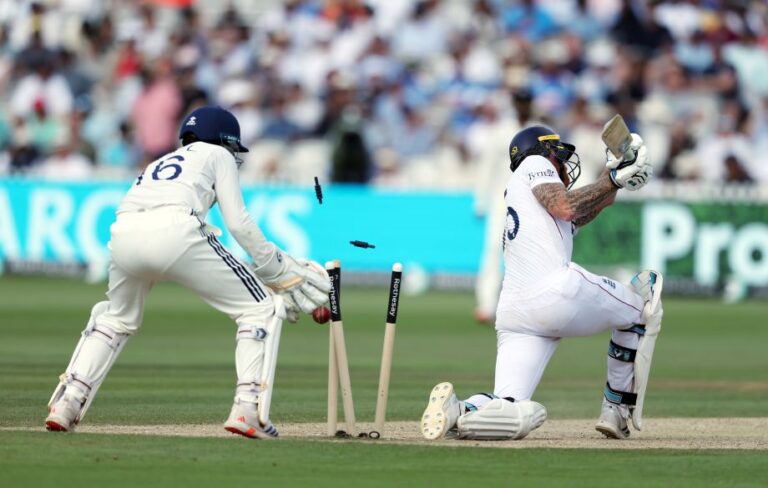 Ben Stokes clean bowled