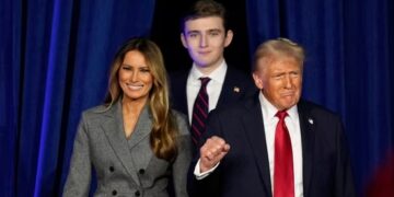 Donald Trump, Melania & son Barron