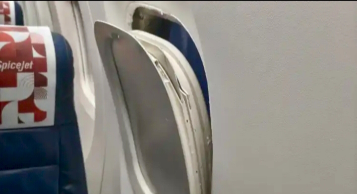 Panic Among SpiceJet Passengers After Window Frame Pops Out Mid-Air