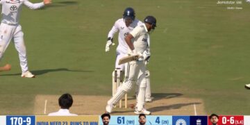 India lose by 22 runs