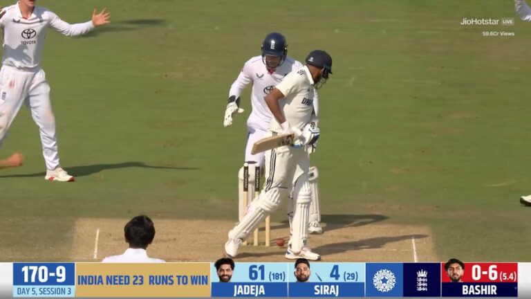 India lose by 22 runs