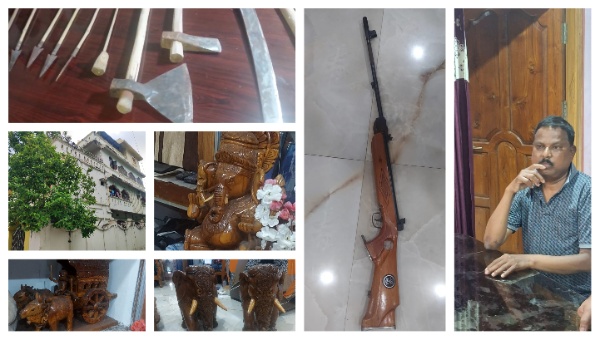 DFO Found With 115 Plots, Mini Armoury & Teakwood Artefacts During Odisha Vigilance Raid