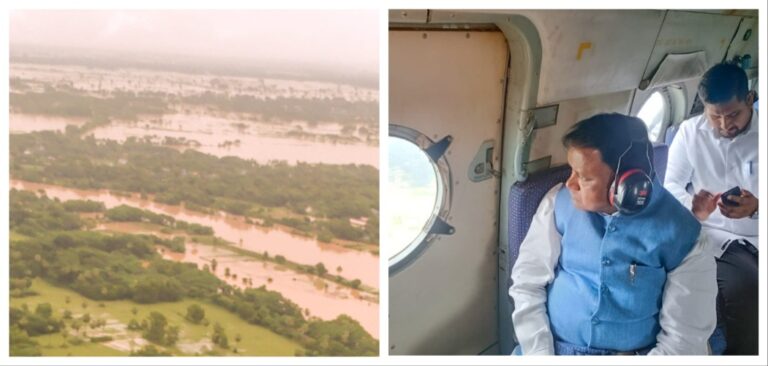 Odisha CM Conducts Aerial Survey Of Flood-Affected Areas