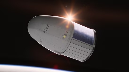 Space capsule with human ashes into Pacific