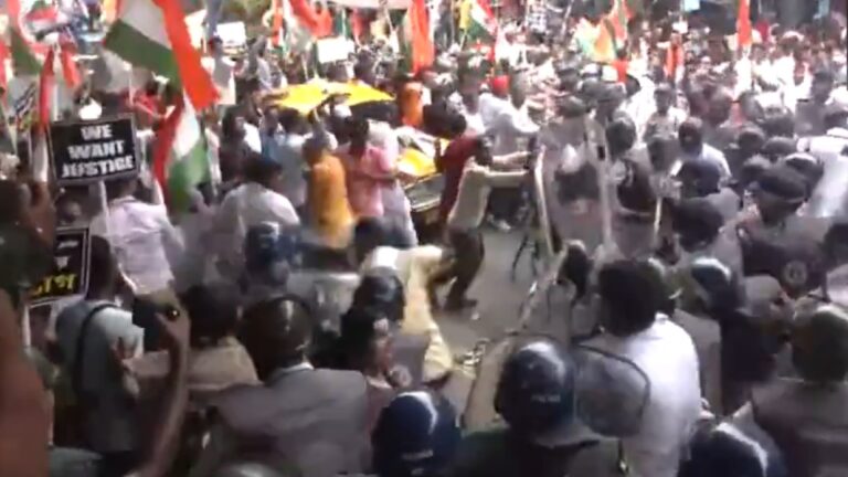 RG Kar Rape-Murder Anniv March: Bengal Police Lathi Charge Protesters, Victim’s Mother Hurt