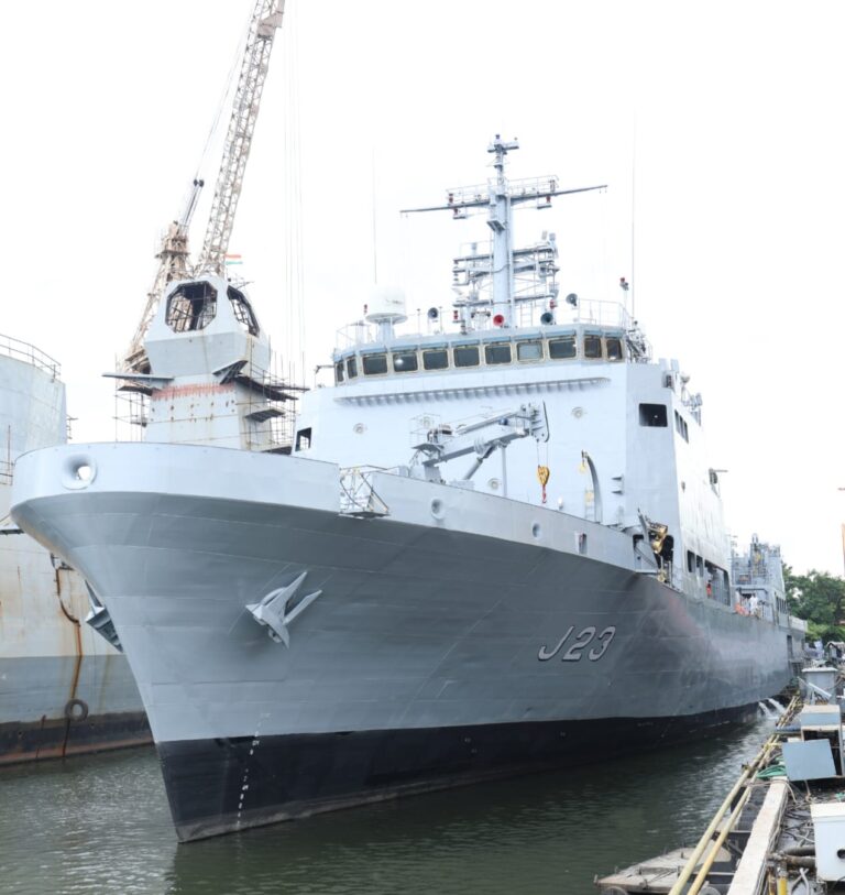 Navy Adds Punch To Capability Ahead Of Independence Day, Takes Delivery Of Survey Vessel Ikshak