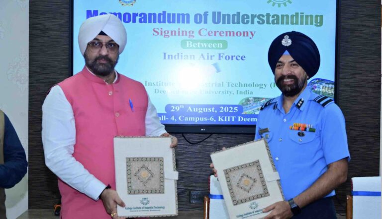 KIIT-DU Signs MoU With IAF to Support Education of Air Warriors & Their Wards