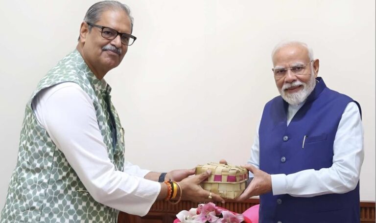 Odisha Deputy CM Meets PM Modi With Mahaprasad From Puri Amid Cabinet Reshuffle Buzz