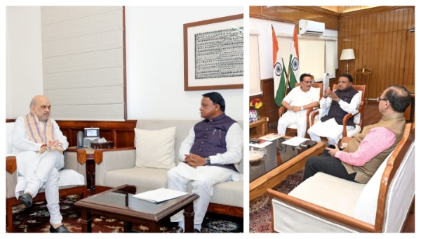 CM Majhi Meets Amit Shah & C R Patil In Delhi; Centre-State Coordination, Mahanadi Dispute Discussed