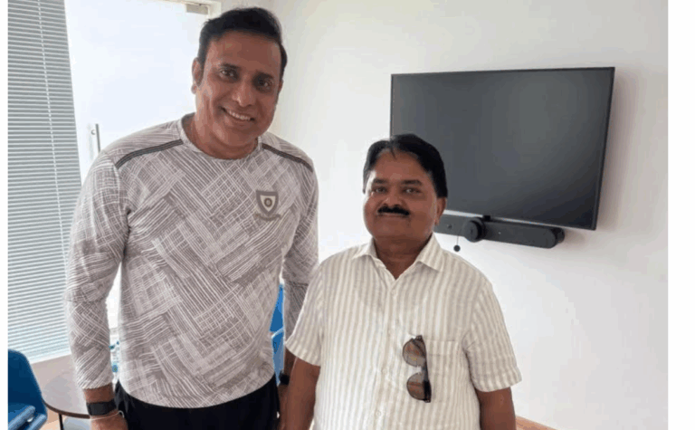 Odisha Cricket Association President Pankaj Mohanty Meets VVS Laxman