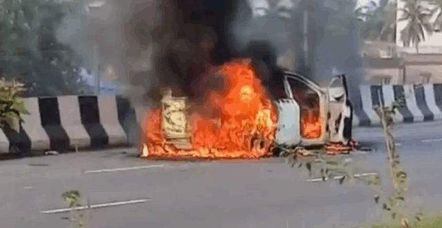 Close Shave For Bengal Family After Car Goes Up In Flames In Odisha