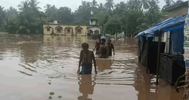 Flood Fury Eases In Odisha Amid Drop In River Water Levels, Minister Visits Submerged Areas