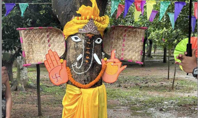 Tree Ganesh Worshipped In Bhubaneswar’s Forest Park
