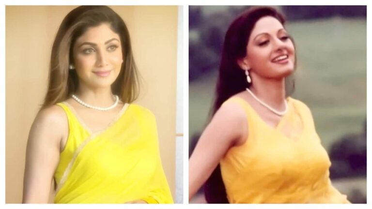 Shilpa Shetty Pays Tribute To ‘OG’ Sridevi By Recreating ‘Chandni’ Look [Watch]