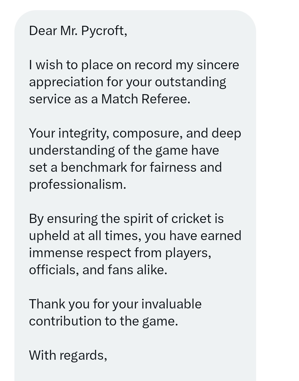 Jay Shah on andy Pycroft