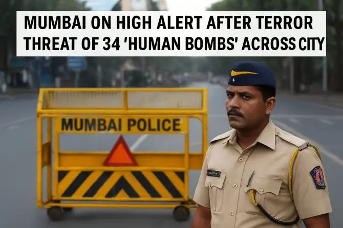 Mumbai On High Alert After Terror Threat Of 34 “Human Bombs” Across City