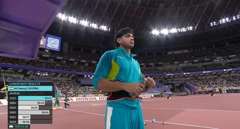 Javelin Final At World Athletics: Neeraj Chopra Starts With Throw Of 83.65m, Nadeem With 82.73m