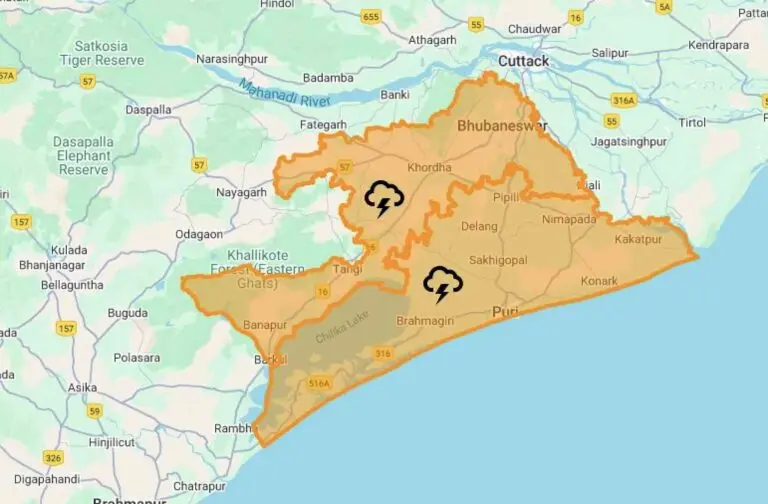 Rain & Thunder To Lash Khurda & Puri In 3 Hours, IMD Issues Orange Warning