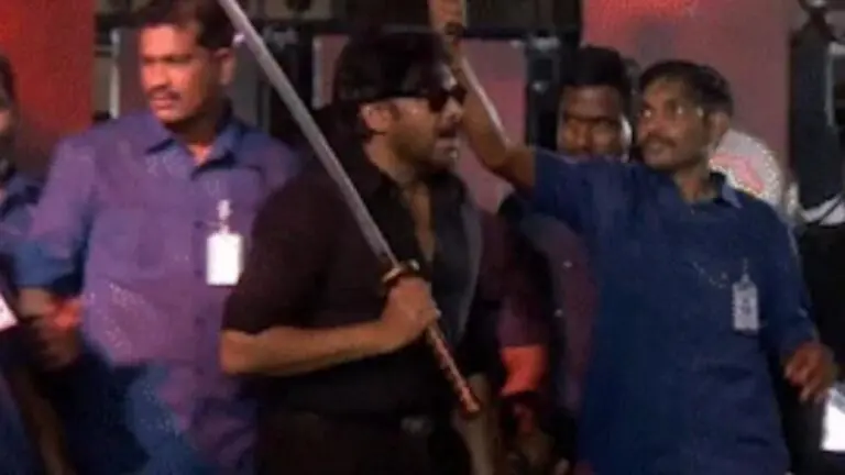 Pawan Kalyan swings sword