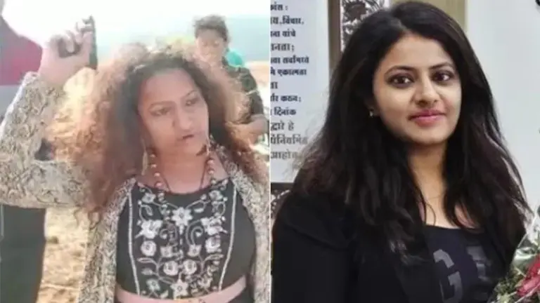 Puja khedkar & mother Manorama