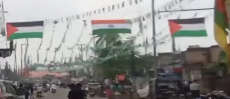 Palestine Flags Display During Eid Milad-un-Nabi Procession In Rourkela Sparks Row