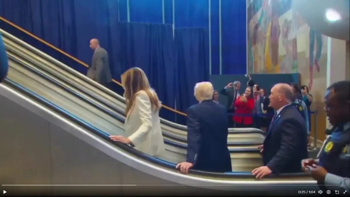 [Watch] Escalator Sabotage At The UN? Videographer Blamed As Trump, Melania Stumble Into Viral Glitch