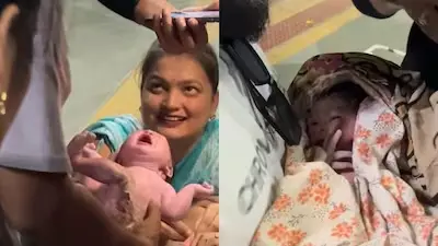 Baby delivery at railway station