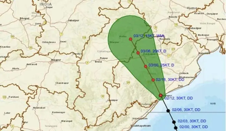 Deep Depression Crosses Odisha Coast Near Gopalpur With 75 Kmph Wind Speed