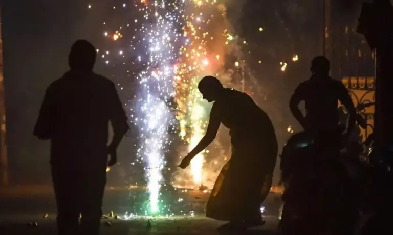 Accident while bursting firecrackers