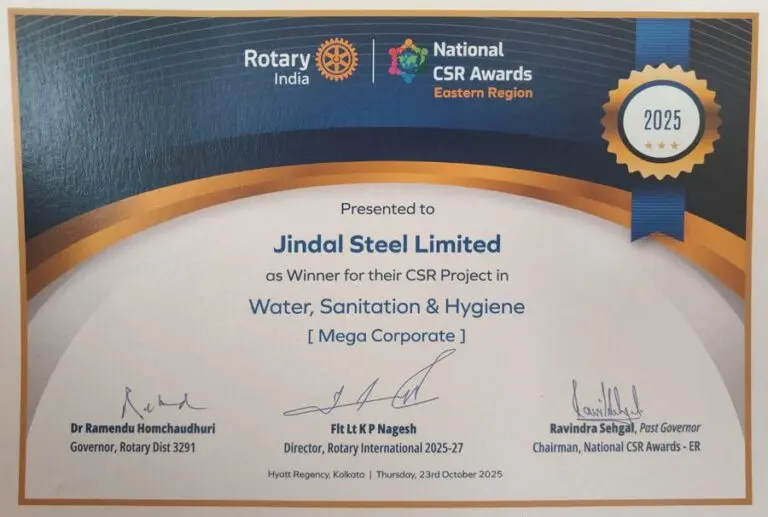 Jindal steel CSR award