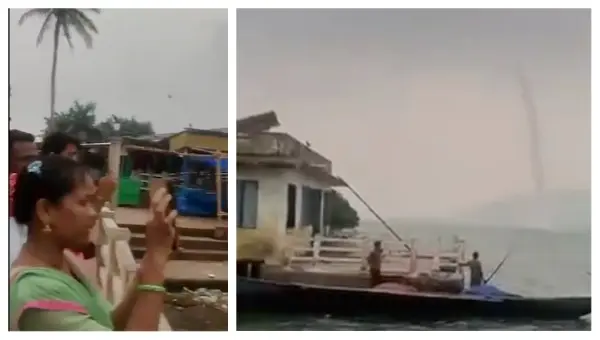 Rare Tornado ‘Haathisundh’ Over Odisha’s Chilika Lake Startles Visitors, Locals [Watch]