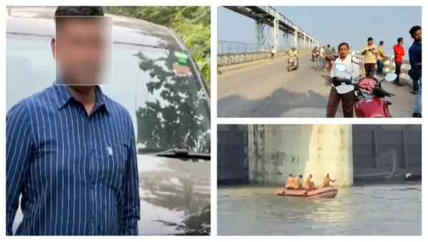 Young Man Jumps Into Mahanadi After Parking Car On Mundali Barrage In Cuttack