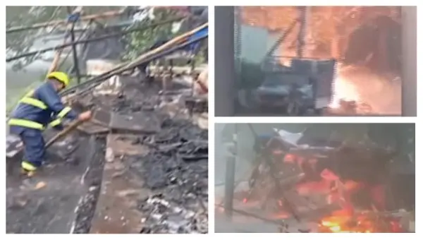 Massive Fire Engulfs Cracker Shops In Odisha’s Ganjam Ahead Of Diwali