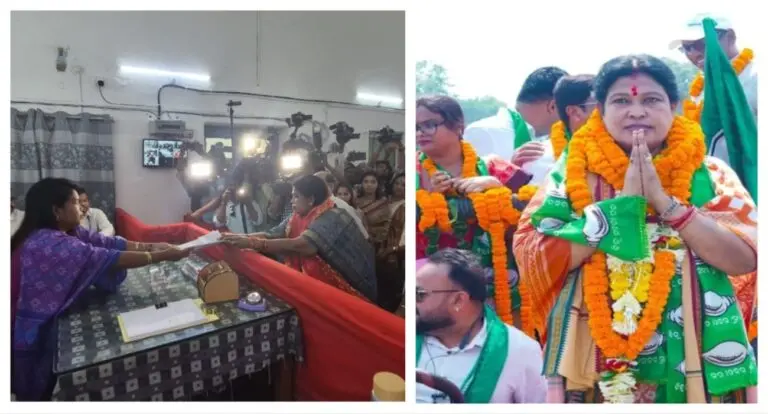 BJD Candidate Snehangini Chhuria Files Nomination For Nuapada Bypoll In Odisha