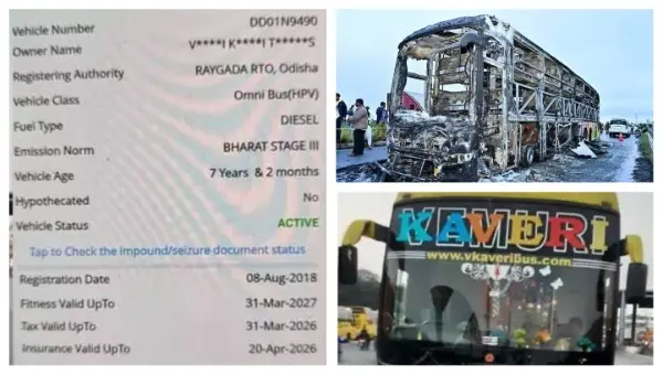 Bus In Kurnool Fire Accident Registered In Odisha; Slapped With Challans For Overspeeding