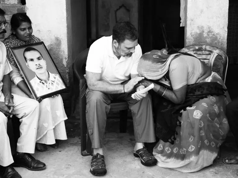 Rahul Gandhi Meets Family Members Of UP Dalit Man Who Was Lynched